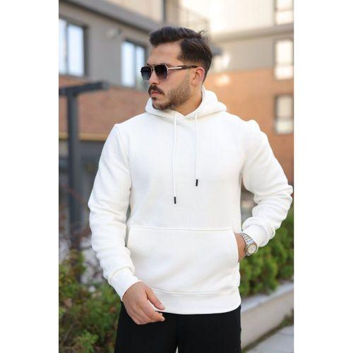 Erkek Kapüşonlu Üç İplik Şardonlu Hoodie
