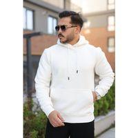 Erkek Kapüşonlu Üç İplik Şardonlu Hoodie