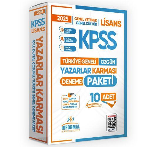 2025 KPSS Lisans GY-GK Yazarlar Karması Türkiye Geneli KURUMSAL 10lu Dijital Çözümlü Deneme Paketi