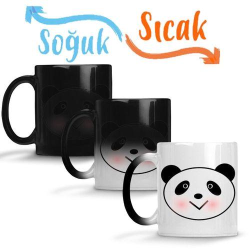 Sevimli Panda Sihirli Kupa Bardak Porselen