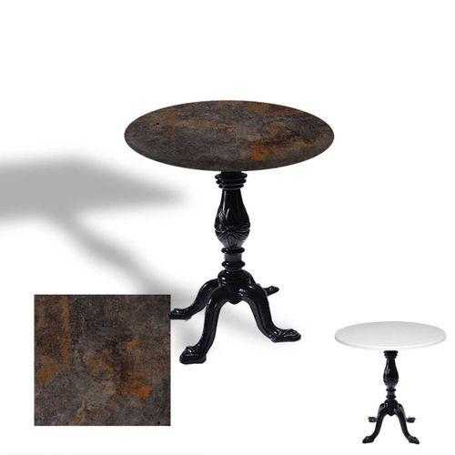 Dockers Çipa 1001 Döküm Ayak Yuvarlak Masa Çap 70cm - (Werzalit, Wermodin ve Allzalit Tabla) - Metalic Oxid 3