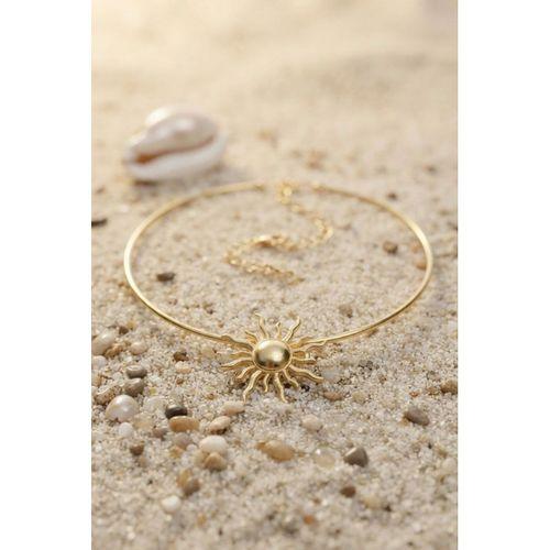 Güneş Model Gold Renk Choker Kadın Kolye