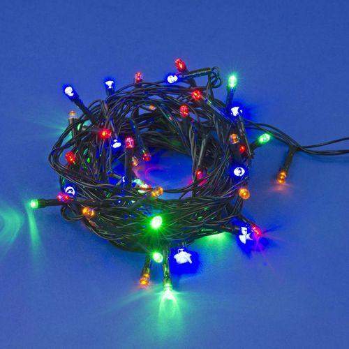 10 M 100 Led Pilli 2 Kademeli RGB Işık Siyah Kablo
