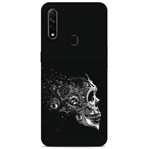 Lopard Oppo A31 Uyumlu Kılıf Tattoo's (9) Kılıf Beyaz Siyah