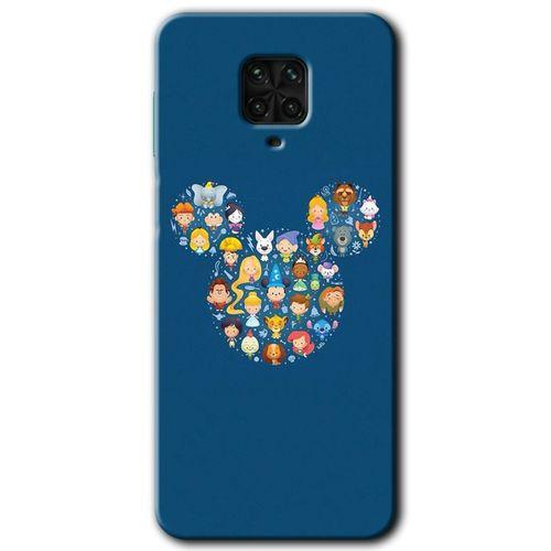Xiaomi Redmi Note 9s Kılıf HD Desen Baskılı Arka Kapak + Temperli Cam - Mickey