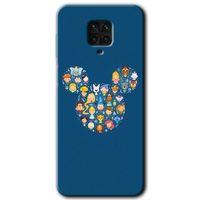 Xiaomi Redmi Note 9s Kılıf HD Desen Baskılı Arka Kapak + Temperli Cam - Mickey