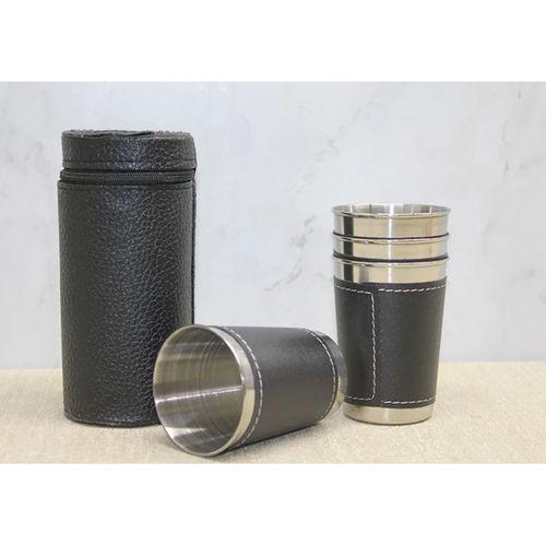 Derili Kılıflı 4'lü Shot Bardak