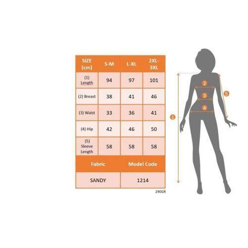 Lucky Life Kadın Uzun Kollu Bisiklet Yaka Yandan Büzgülü Flok Baskı Sandy Elbise