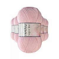 5 Adet Süper İnci El Örgü İpi 100 gr Pembemsi Pudra 10275