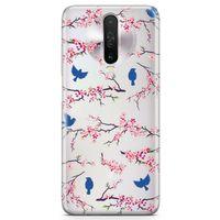 Xiaomi Redmi Poco X2 Kılıf Mavi Serçe Arka Kapak Koruma Desenli Full Koruyucu