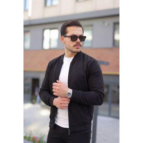 Erkek Scuba Süet Kumaş Bomber Hırka