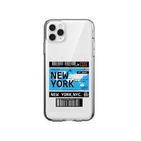 iPhone 11 Pro Max New York Desenli Premium Şeffaf Silikon Kılıf