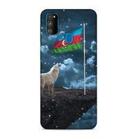 Samsung Galaxy M30s Uyumlu Kılıf Azarbaijan (25) Antişok Kapak Kurt Bayrak