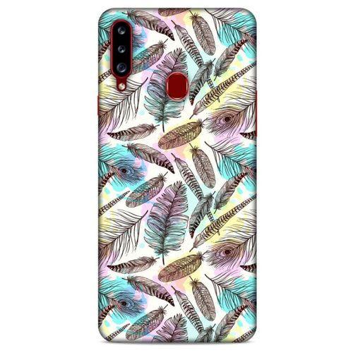 Samsung Galaxy A20s Kılıf Desenli Özel Seri Tüyler (2) Kabı