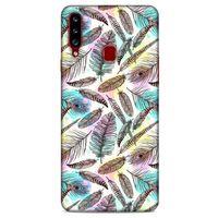 Samsung Galaxy A20s Kılıf Desenli Özel Seri Tüyler (2) Kabı