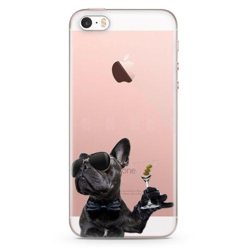 Apple iPhone SE Kılıf French Bulldog Arka Kapak Koruma Desenli Full Koruyucu