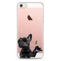Apple iPhone SE Kılıf French Bulldog Arka Kapak Koruma Desenli Full Koruyucu