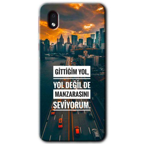 Samsung Galaxy A01 Core Kılıf Baskılı Kapak - Manzara Seviyorum + 5D Tam Kaplayan Cam
