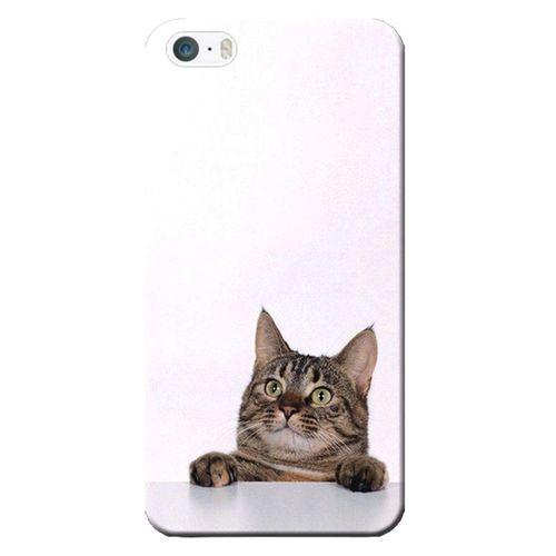 iPhone 5/5S Kılıf Tekir Kedi Baskılı Esnek TPU Silikon
