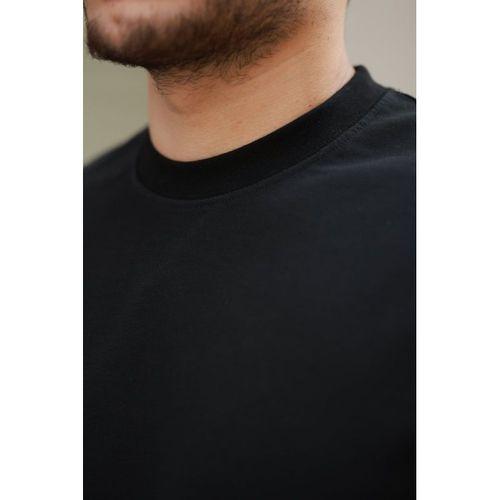 Erkek Basic Oversize Double Face Kumaş Kısa Kollu Tshirt