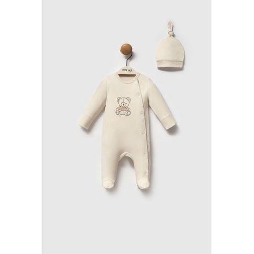 Moi Noi My Bear Şapkalı Tulum MNB1296 Ekru