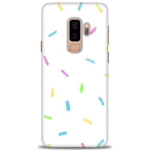 Samsung Galaxy S9 Plus Kılıf HD Baskılı Kılıf - Konfeti + Tam Ekran Koruyucu