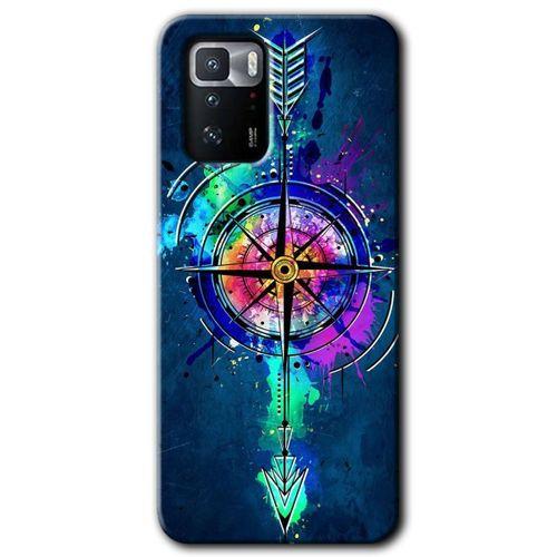 Poco x3 GT Kılıf Baskılı Kapak - Gizemli Pusula + 5D Tam Kaplayan Cam