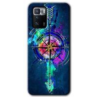 Poco x3 GT Kılıf Baskılı Kapak - Gizemli Pusula + 5D Tam Kaplayan Cam