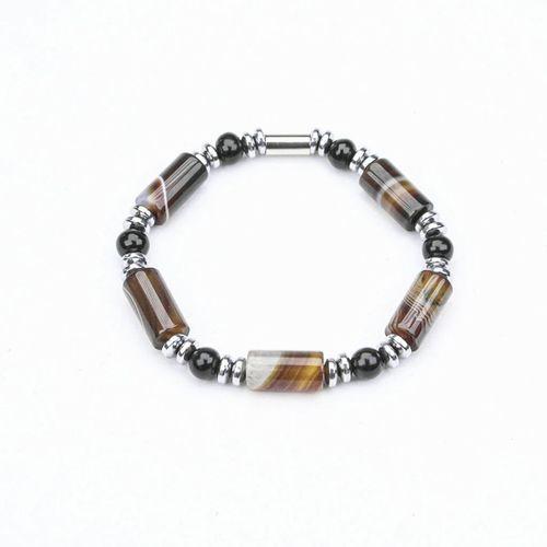 AKİK TAŞI KESME MİSİNA LASTİKLİ BİLEKLİK