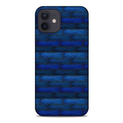 Apple iPhone 12 Kılıf Patchwork (43) Thin Fit Kılıf Mavi Tonları