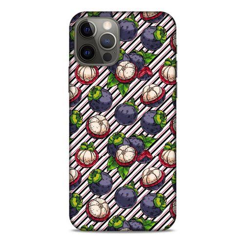 Frutix Mangosteen 02 Apple iPhone 12 Pro Kılıf Desenli Silikon