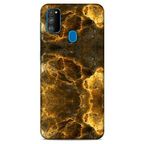 Mermer Desenli (9) Tema Kılıf Koyu Kahverengi Samsung Galaxy M30s Kılıf