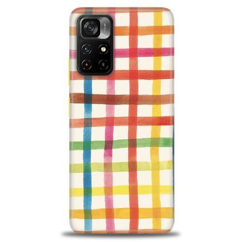 Xiaomi Redmi Note 11 Pro Plus Kılıf HD Baskılı Kılıf - Renkli Kareler + Tam Ekran Koruyucu