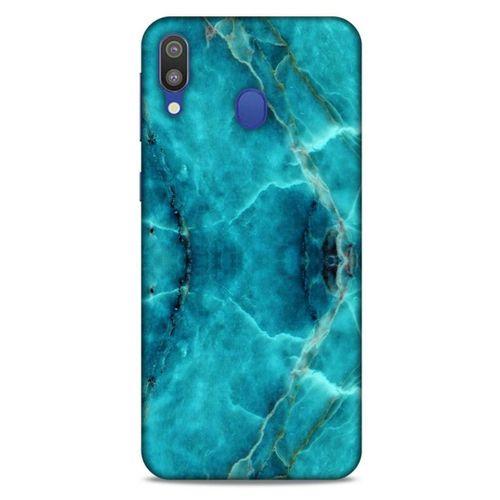 Mermer Desenli (13) Tema Silikon Kap Turkuaz Samsung Galaxy M20 Kılıf