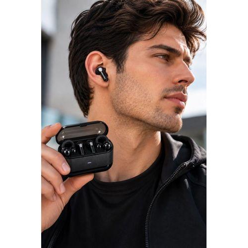 4’lü Kablosuz Bluetooth Kulaklık Klipsli Ve Kulak İçi Tasarım Siyah