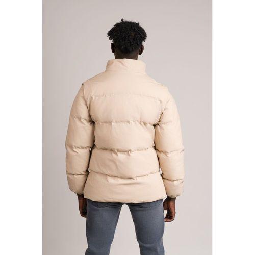 Slimfit Dik Yaka Elyaf Dolgulu Çıkma Kol Şişme Mont