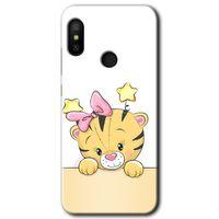 MRCİLETİSİM Xiaomi Redmi Note 6 Pro Kılıf HD Desen Baskılı Arka Kapak+Temperli Cam - Sevimli Kedi