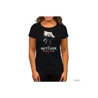 The Witcher  Wolf Silhouette Siyah Kadın Tişört