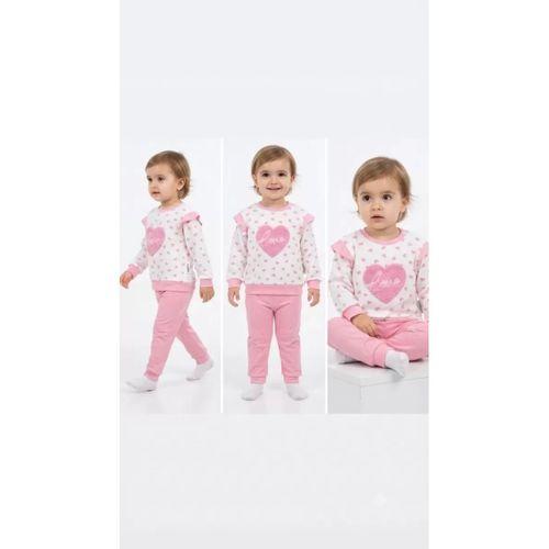 6/18 Ay Süzine Love Nakışlı Bebek Takımı