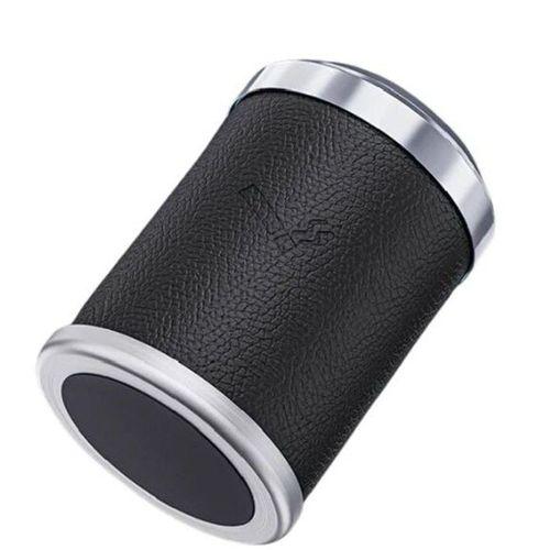 Işıklı küllük deri kaplamalı-basmalı siyah / ICKU60