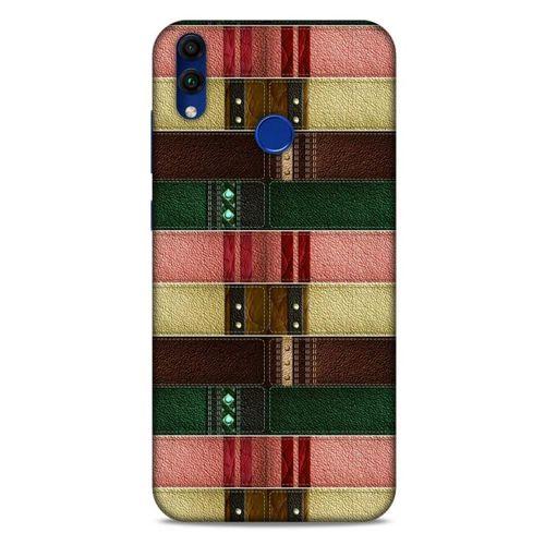 Huawei Honor 8C Kılıf Patchwork (41) Tank Kılıf Koyu Yeşil Pembe