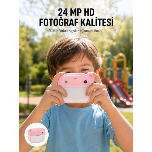 Anında Baskı Özellikli Şipşak Kamera 24mp Hd Çift Lensli Ve 32gb Hafızalı