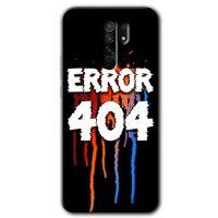 BeRa Aksesuar Xiaomi Redmi 9 Kılıf Baskılı Kapak - 404 Error +Tam Kaplayan Mat Seramik