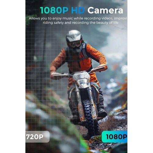 Bt68 Motosiklet Kask Bluetooth Kulaklık 1080p Kamera Ses Kontrolü Video Kayıt Özellikli İntercom