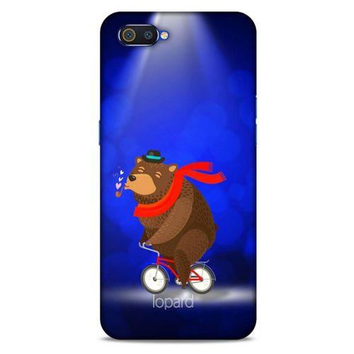 Oppo Realme C2 Kılıf FunnyMaX (43) Thin Fit Kılıf Lacivert Ayılı