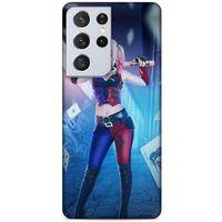 Samsung Galaxy S21 Ultra Uyumlu Kılıf Harley Quinn (31) TPU Kılıf Lavanta mavisi