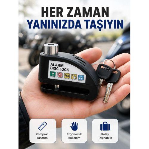 Çelik Gövdeli Alarm Disk Kilidi Motosiklet Ve Bisiklet İçin Güvenlik Yeni Nesil