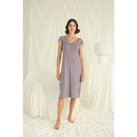 Kolu Omzu Ve Yakası Dantelli Önü Düğmeli Gecelik