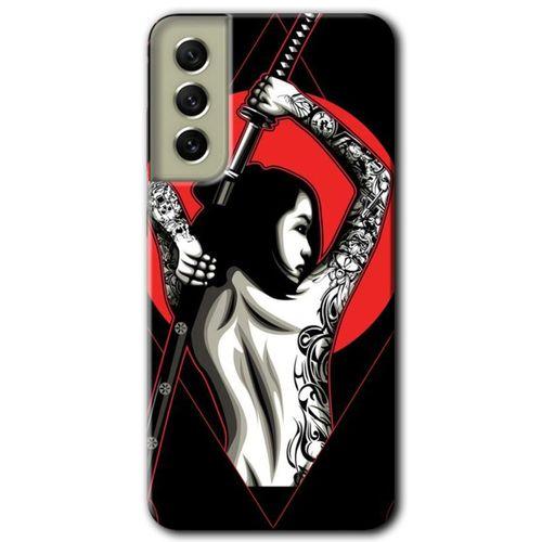 Galaxy S21 FE Kılıf HD Desen Baskılı Arka Kapak - Samurai Girl