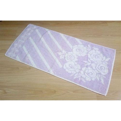 El Ve Yüz Havlusu Çiçekli Eflatun 45X90Cm